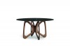 Butterfly Round 54" Sintered Stone Top - Sahara Noir