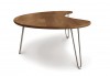 Essentials Kidney Coffee Table with Metal Legs
