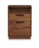 Linear Narrow Rolling File with Cubby in Walnut 