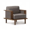 Sierra Chair in Walnut - Slate Upholstered Panels 