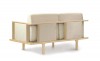 Sierra Loveseat in Oak - Upholstered Panels - Back View